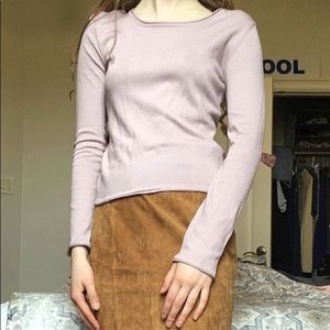Stefanel Mauve Pink Shiny Long sleeve Top